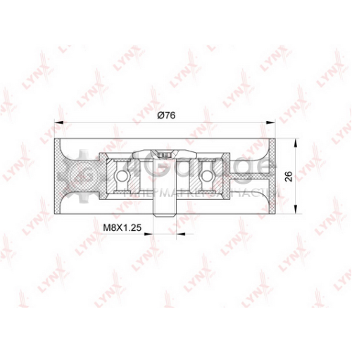 LYNXauto PB5140 Натяжной ролик поликлиновой ремень