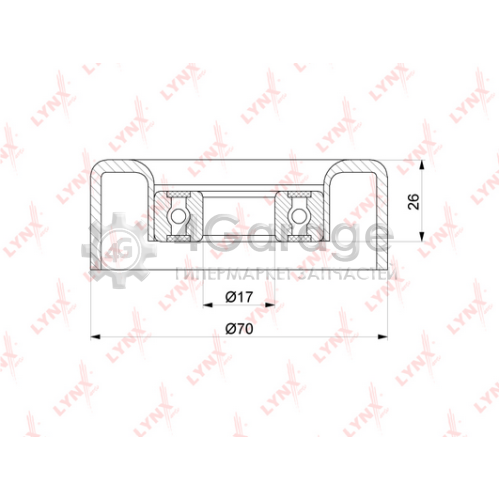 LYNXauto PB5262 Натяжной ролик поликлиновой ремень