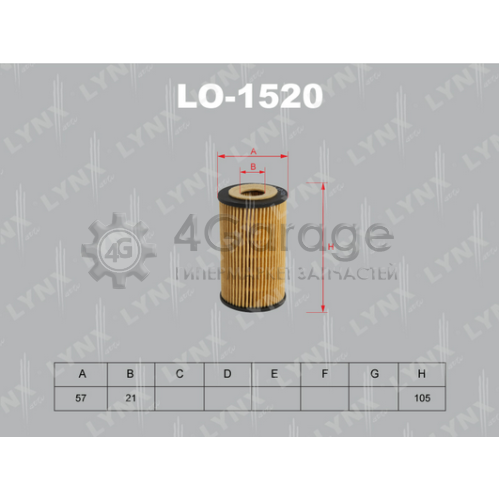 LYNXauto LO1520 Масляный фильтр