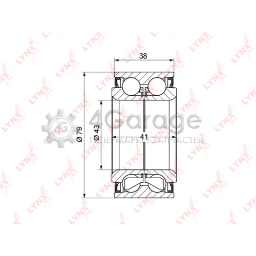 LYNXauto WB1123 Комплект подшипника ступицы колеса