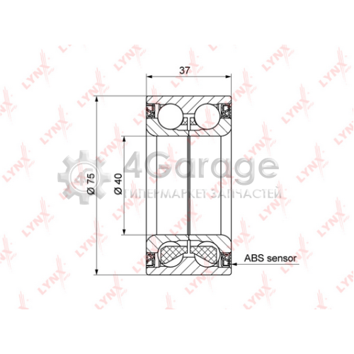 LYNXauto WB1183 Комплект подшипника ступицы колеса