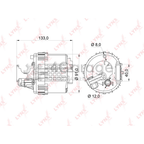 LYNXauto LF364M Топливный фильтр