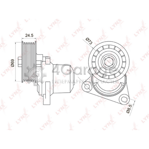 LYNXauto PT3026 Натяжитель ремня клиновой зубча