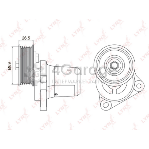 LYNXauto PT3027 Натяжитель ремня клиновой зубча