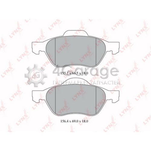 LYNXauto BD6315 Комплект тормозных колодок дисковый тормоз