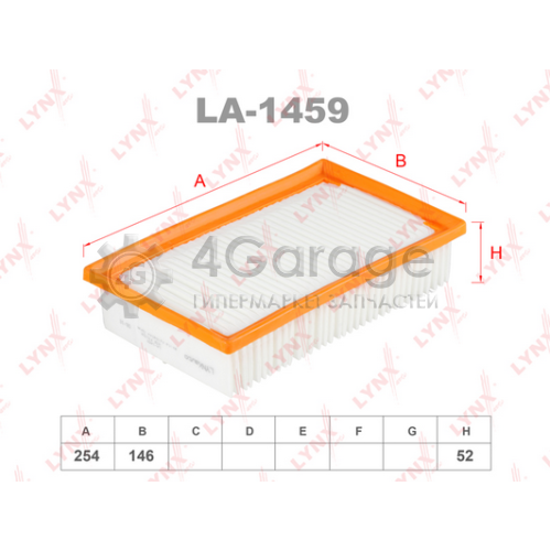 LYNXauto LA1459 Воздушный фильтр