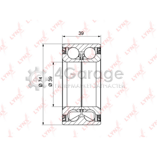 LYNXauto WB1246 Комплект подшипника ступицы колеса