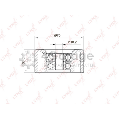 LYNXauto PB5013 Натяжной ролик поликлиновой ремень