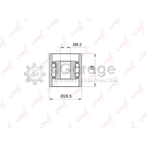 LYNXauto PB3004 Паразитный / Ведущий ролик зубчатый ремень