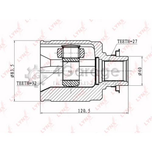 LYNXauto CI3402 ШРУС внутренний подходит для HONDA CR V 2.0 01 CI 3402
