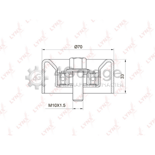 LYNXauto PB5032 Натяжной ролик поликлиновой ремень