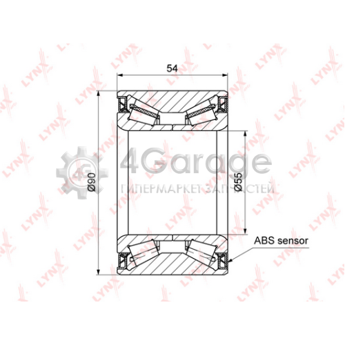 LYNXauto WB1290 Комплект подшипника ступицы колеса