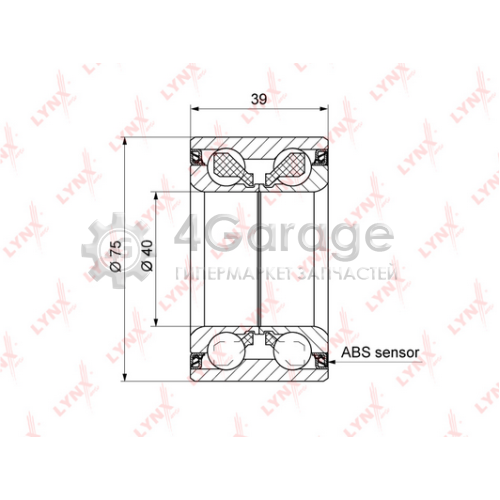 LYNXauto WB1330 Комплект подшипника ступицы колеса