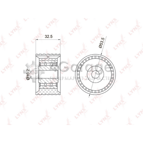 LYNXauto PB3028 Паразитный / Ведущий ролик зубчатый ремень