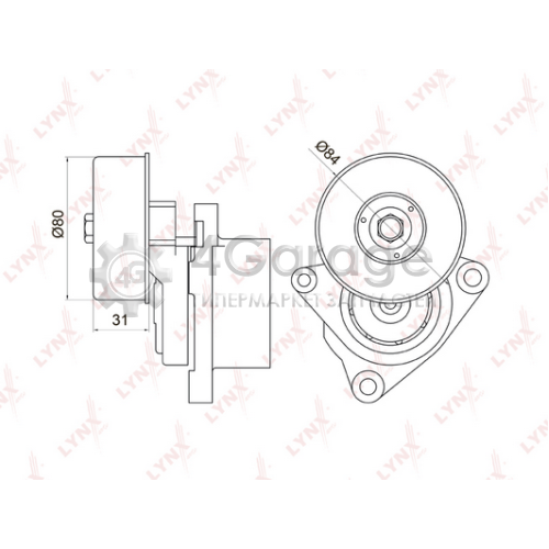 LYNXauto PT3030 Натяжитель ремня клиновой зубча