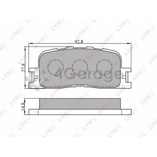 LYNXauto BD7523 Комплект тормозных колодок дисковый тормоз