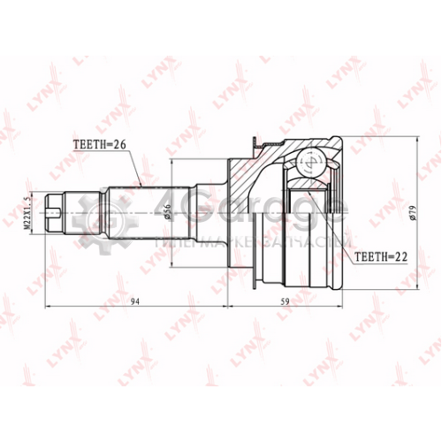 LYNXauto CO5110 ШРУС наруж. ком/кт