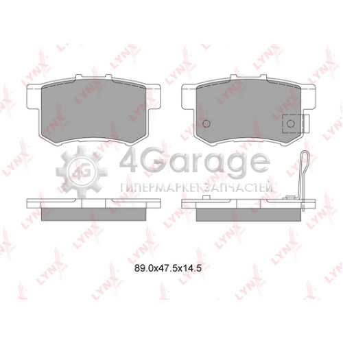 LYNXauto BD3402 Комплект тормозных колодок дисковый тормоз