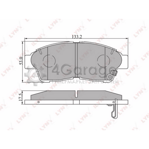 LYNXauto BD7516 Комплект тормозных колодок дисковый тормоз