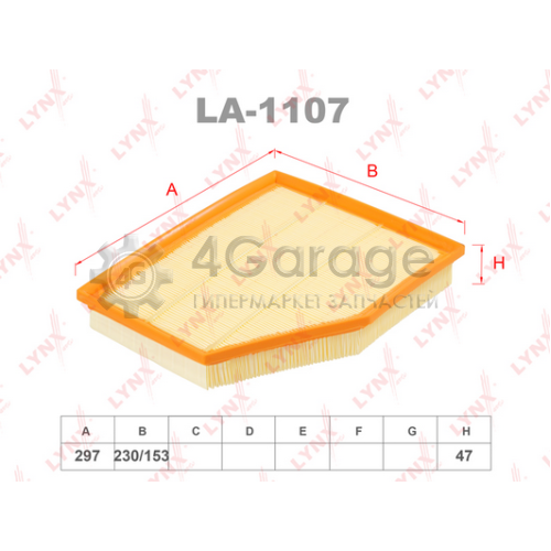 LYNXauto LA1107 Фильтр воздушный