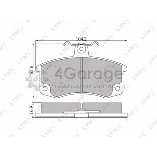 LYNXauto BD4601 Комплект тормозных колодок дисковый тормоз