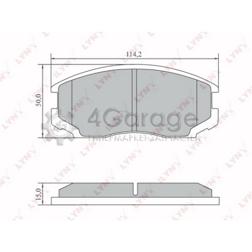 LYNXauto BD7553 Комплект тормозных колодок дисковый тормоз
