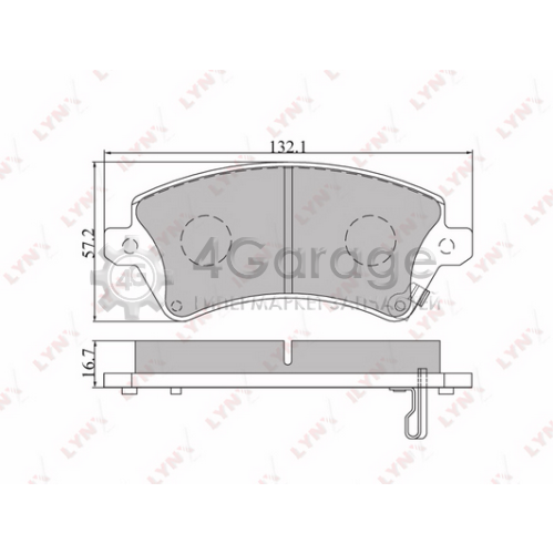 LYNXauto BD7540 Комплект тормозных колодок дисковый тормоз