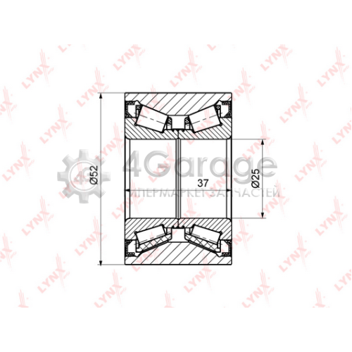 LYNXauto WB1173 Комплект подшипника ступицы колеса