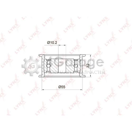 LYNXauto PB3011 Паразитный / Ведущий ролик зубчатый ремень