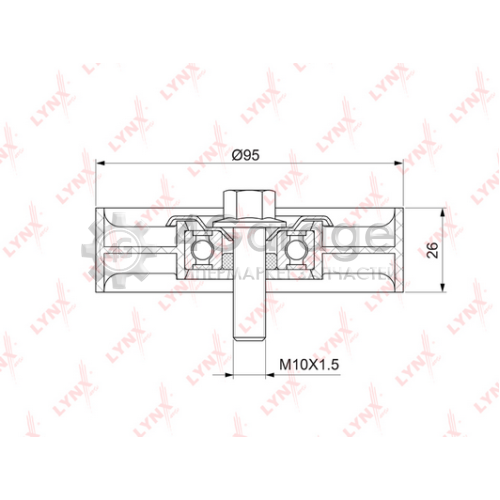 LYNXauto PB7217 Паразитный / ведущий ролик поликлиновой ремень