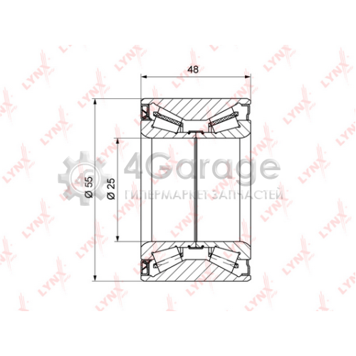 LYNXauto WB1215 Комплект подшипника ступицы колеса