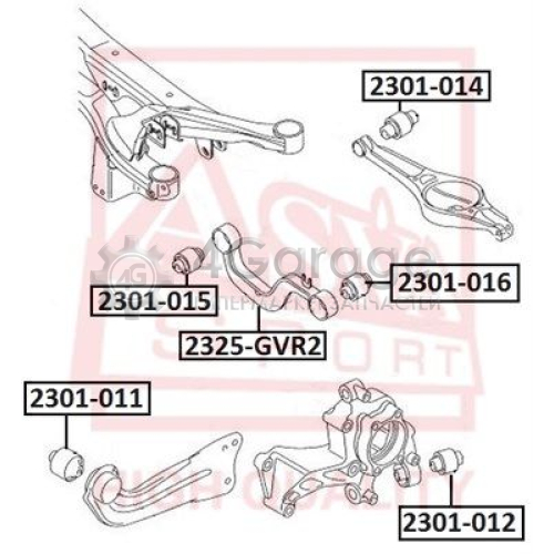 ASVA 2301012 Подвеска рычаг независимой подвески колеса