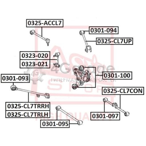 ASVA 0325CL7TRRH Рычаг независимой подвески колеса подвеска колеса