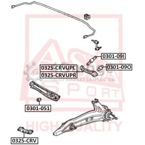 ASVA 0325CRV Рычаг независимой подвески колеса подвеска колеса