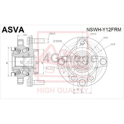 ASVA NSWHY12FRM Ступица колеса