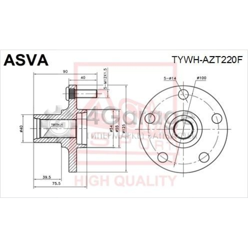 ASVA TYWHAZT220F Ступица колеса