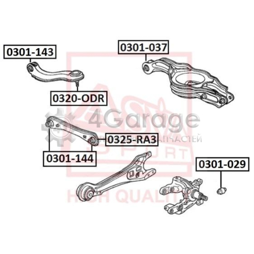 ASVA 0325RA3 Рычаг независимой подвески колеса подвеска колеса