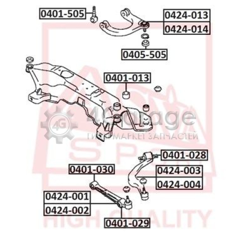 ASVA 0405505 ремонтный комплект несущие / направляющие шарниры в Красноярске