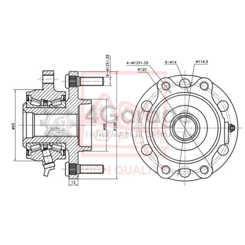 ASVA NSWHR51F Ступица колеса