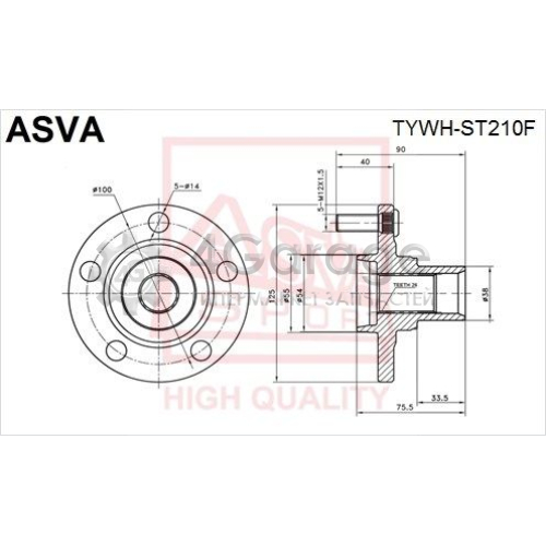 ASVA TYWHST210F Ступица колеса