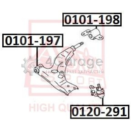 ASVA 0101197 Подвеска рычаг независимой подвески колеса