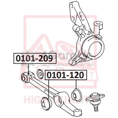 ASVA 0101209 Подвеска рычаг независимой подвески колеса