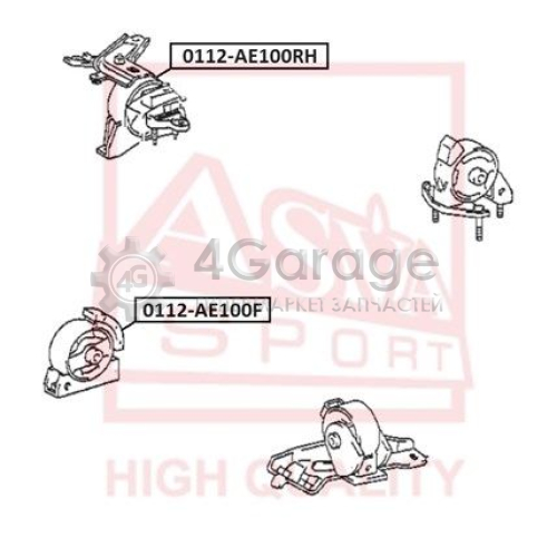 ASVA 0112AE100F Подвеска двигатель