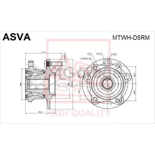 ASVA MTWHD5RM Ступица колеса