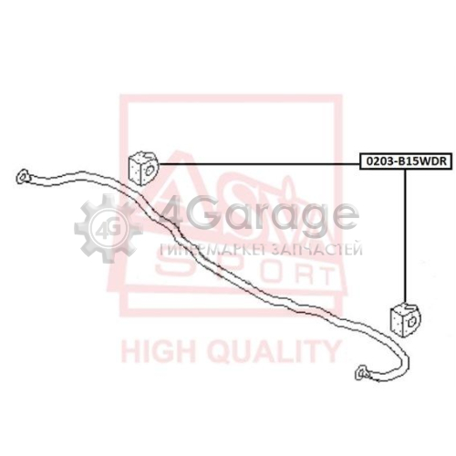 ASVA 0203B15WDR Ремкомплект опора стойки амортизатора