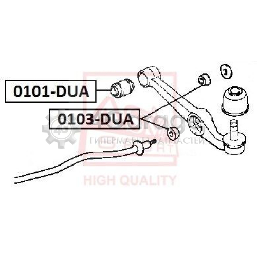 ASVA 0103DUA Ремкомплект опора стойки амортизатора