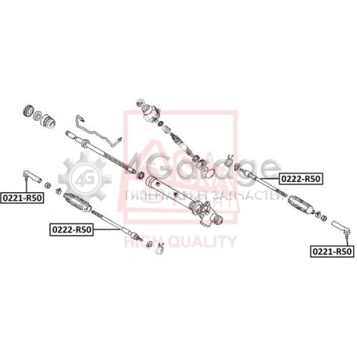 ASVA 0221R50 Наконечник поперечной рулевой тяги