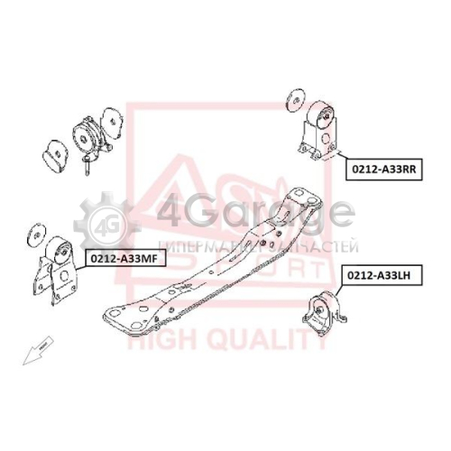 ASVA 0212A33RR Подвеска двигатель в Красноярске