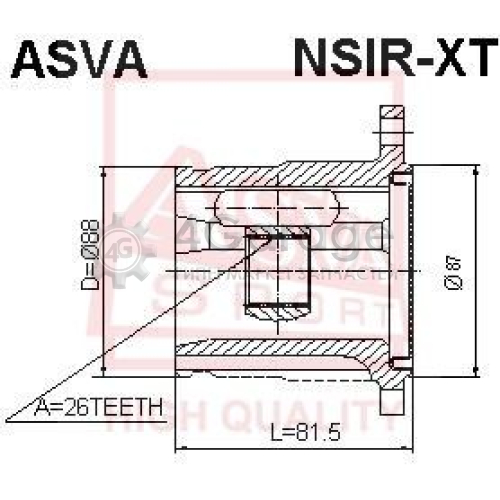 ASVA NSIRXT Шарнирный комплект приводной вал