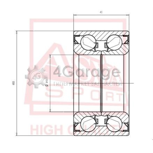 ASVA DAC40800040 Подшипник ступицы колеса в Красноярске